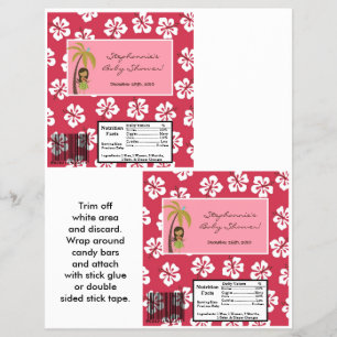 2 Hershey's Largeバーラッパーピンクハワイアンルアウ（ハワイ式宴会） チラシ