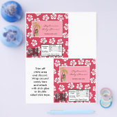 2 Hershey's Largeバーラッパーピンクハワイアンルアウ(ハワイ式宴会) チラシ (シングル)