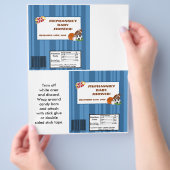 2 Hershey's LargeバーラッパAll-Star Blue チラシ (手)