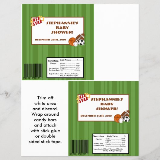 2 Hershey's LargeバーラッパAll-Star Green チラシ (正面)