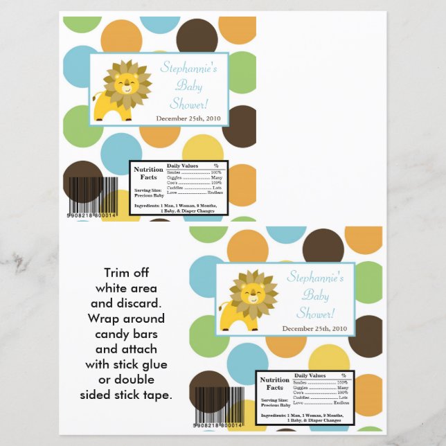 2 Hershey's LargeバーラッパJungle King Lion Saf (正面)