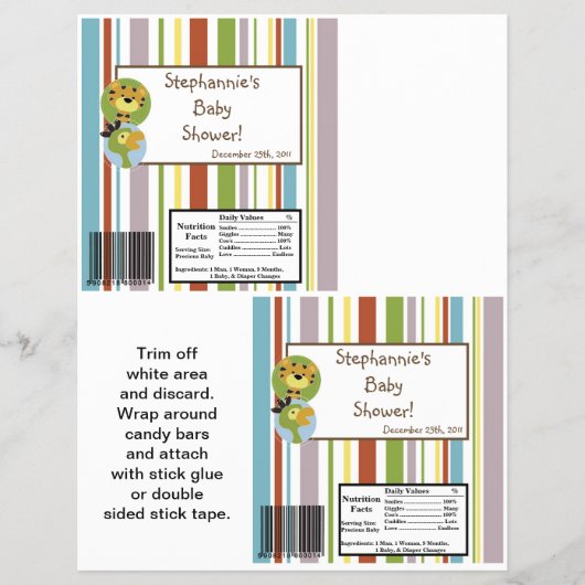 2 Hershey's LargeバーラッパJungle Tales Safari チラシ (正面)