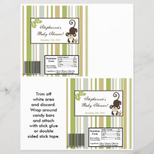 2 Hershey's LargeバーラッパMonkey Time Zoo Anim チラシ