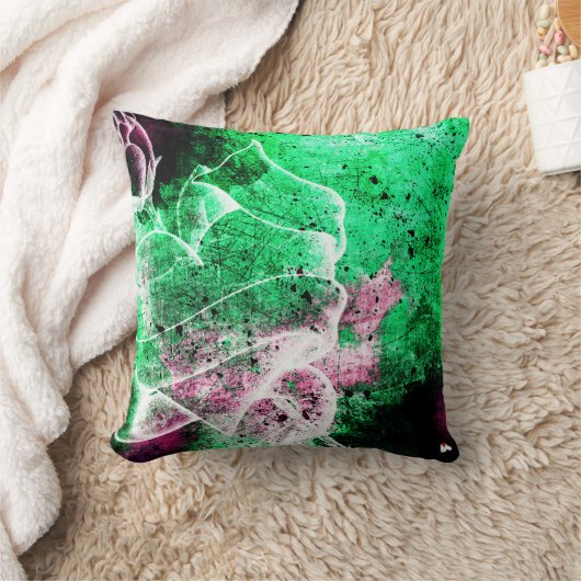 #2 Herz mit Rose und Schleife クッション (ブランケット)