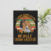 2 I Work Hard So My Beagle Can Have A Better Life 招待状 (スタンド正面)