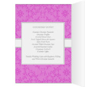 2-in-1ウェディングレセプションテーブルカード&メニューカード (内側 (左))