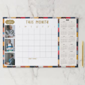 2-in-1ファミリー向け大型フォトデスクウォールカレンダー2025 ペーパーパッド (インサイチュ)