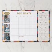 2-in-1ファミリー向け大型フォトデスクウォールカレンダー2025 ペーパーパッド (正面)