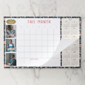 2-in-1ファミリー向け大型フォトデスクウォールカレンダー2025 ペーパーパッド (折り畳み)