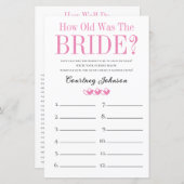 2 in 1ブライダルシャワーゲーム紙シート (正面/裏面)