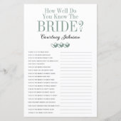 2 in 1ブライダルシャワーゲーム (裏面)