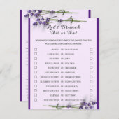 2 in 1ブライダルブランチのシャワーゲーム エンクロージャーカード (正面/裏面)