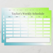 2-in-1予算青緑グラデーション区分表 (正面/裏面)