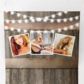 2 in 1 ラスティックひまわり 2025 卒業式 三つ折り招待状 (内部最初)