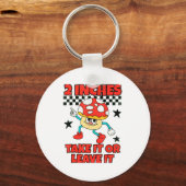 2 Inches Naughty Exchange Gag Gift Edgy Gen Z Meme キーホルダー (正面)