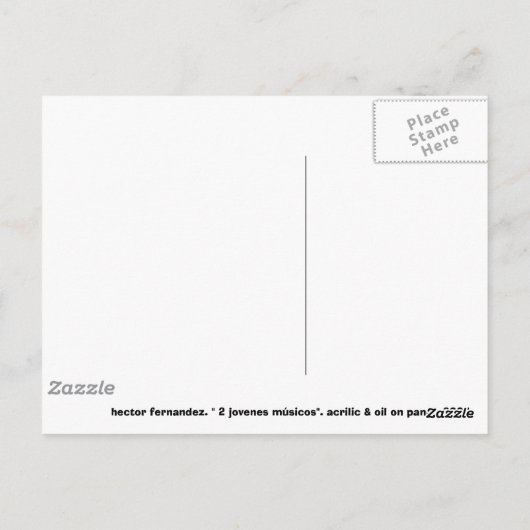 2 jovenesのmúsicos ポストカード (裏面)