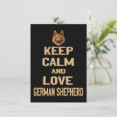 2 Keep Calm And Love German Shepherd 招待状 (スタンド正面)