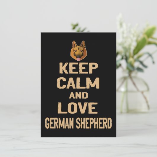 2 Keep Calm And Love German Shepherd 招待状 (スタンド正面)