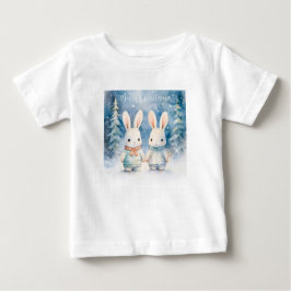 2 lapins de Noël ベビーTシャツ