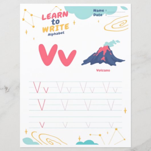 2 Learn To Spell Letter V Teacher Home Schooling (正面)