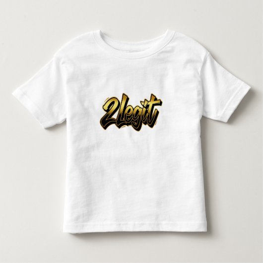 2 Legit誕生日の子供Tシャツ トドラーTシャツ (正面)