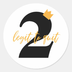 「2 Legit To」やめヒップホップ子供の誕生日パーティー ラウンドシール