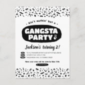 2 Legit To、90sやめヒップホップ誕生日 インビテーションポストカード (正面)