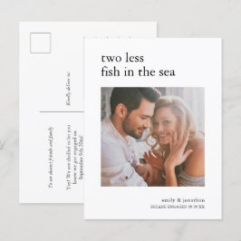2 less fish in sea写真婚約発表 案内ポストカード