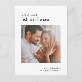 2 less fish in sea写真婚約発表 案内ポストカード