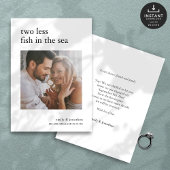 2 less fish in sea写真婚約発表 案内状