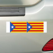 2 "L'Estelada Blava"のカタロニアの独立旗 バンパーステッカー (車上)