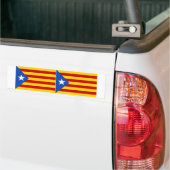 2 "L'Estelada Blava"のカタロニアの独立旗 バンパーステッカー (トラック上)