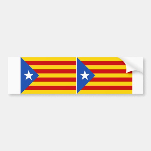 2 "L'Estelada Blava"のカタロニアの独立旗 バンパーステッカー (正面)