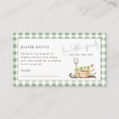 2 Little Sprouts Twins Diaper Raffle Baby Shower  エンクロージャーカード (正面)