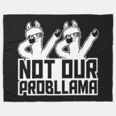 2 Llamas Not Our Probllama Dabbing Sunglasses Cool フリースブランケット (正面(横))