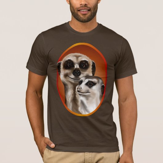 2 Meerkatの楕円形のワイシャツ Tシャツ (正面)