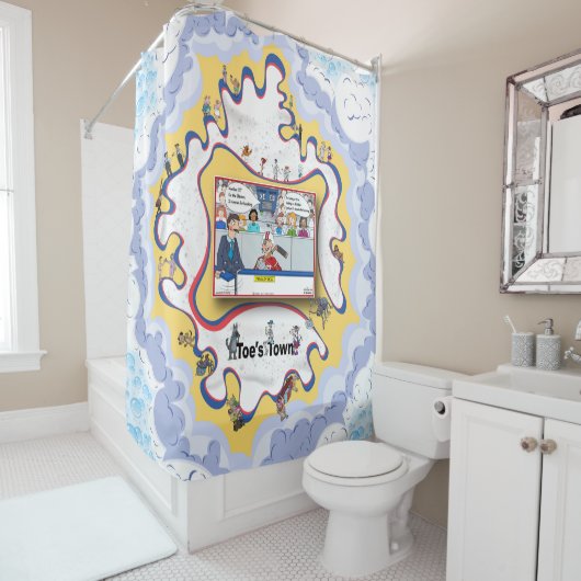 2 Minutes For Hooking | Literal Wordplay シャワーカーテン (インサイチュ)