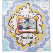 2 Minutes For Hooking | Literal Wordplay シャワーカーテン (正面)