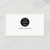2 Modern White Logo Promote Company Brand Name  名刺 (裏面)