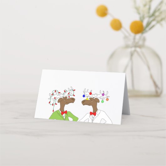 2 Moose Holiday Place Card プレイスカード (正面)