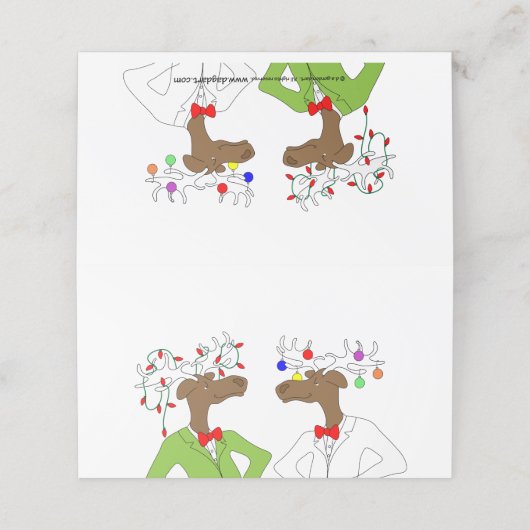 2 Moose Holiday Place Card プレイスカード (外部開封)