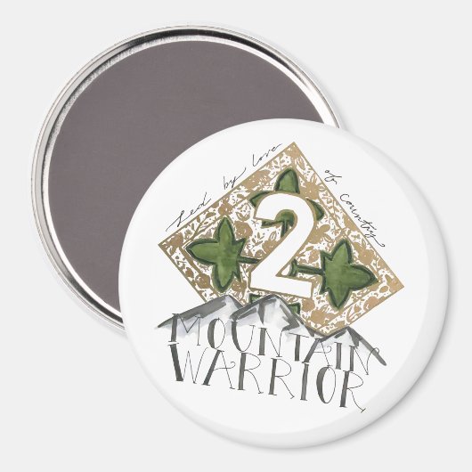 2 Mountain Warrior Fort Carson Refrigerator Magnet マグネット (正面/裏面)