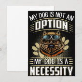 2 My Dog Is Not An Option My Dog Is A Necessity 招待状 (正面/裏面)