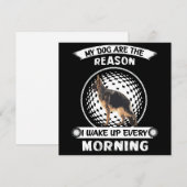 2 My Dogs Are The Reason I Wake Up Every Morning 招待状 (正面/裏面)