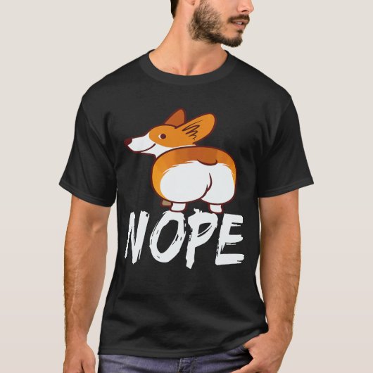 2 Nope - コーギー Tシャツ (正面)