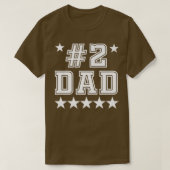 2 Number Two Dad Funny Father's Day  Tシャツ (デザイン正面)