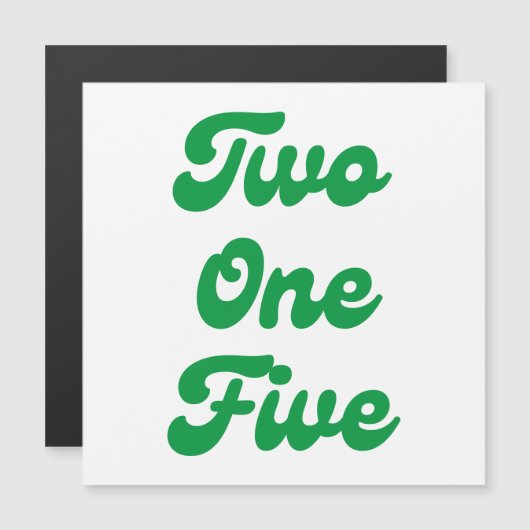 2 One 5フィリー市外局番 (正面/裏面)