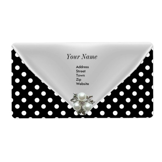 2 「Order エレガント White Black」 2 Label Address ラベル (正面)