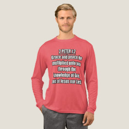 2 Peter 1:2 恵みと平和が増すように KJV トライブレンドTシャツ
