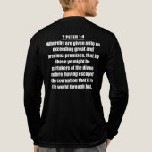 2 Peter 1:4 貴重な約束 神の性質 KJV トライブレンドTシャツ (背面)